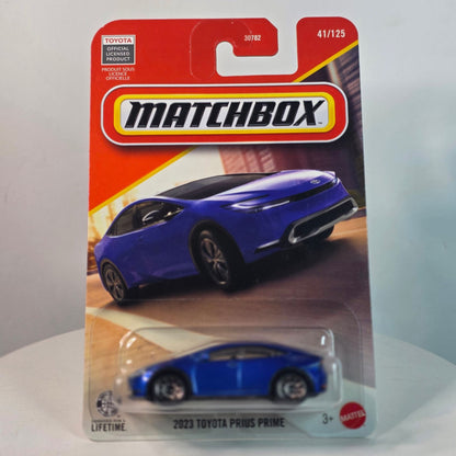 Matchbox Toyota Prius Prime 2023 Blue New On Card #41/125 MOC