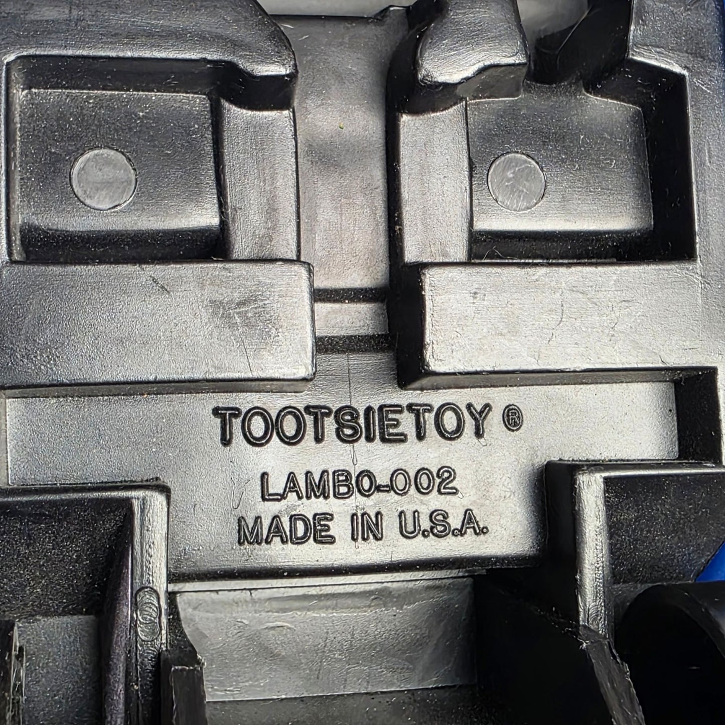 Vintage Plastic Tootsietoy Lambo 002 Toy Truck Blue
