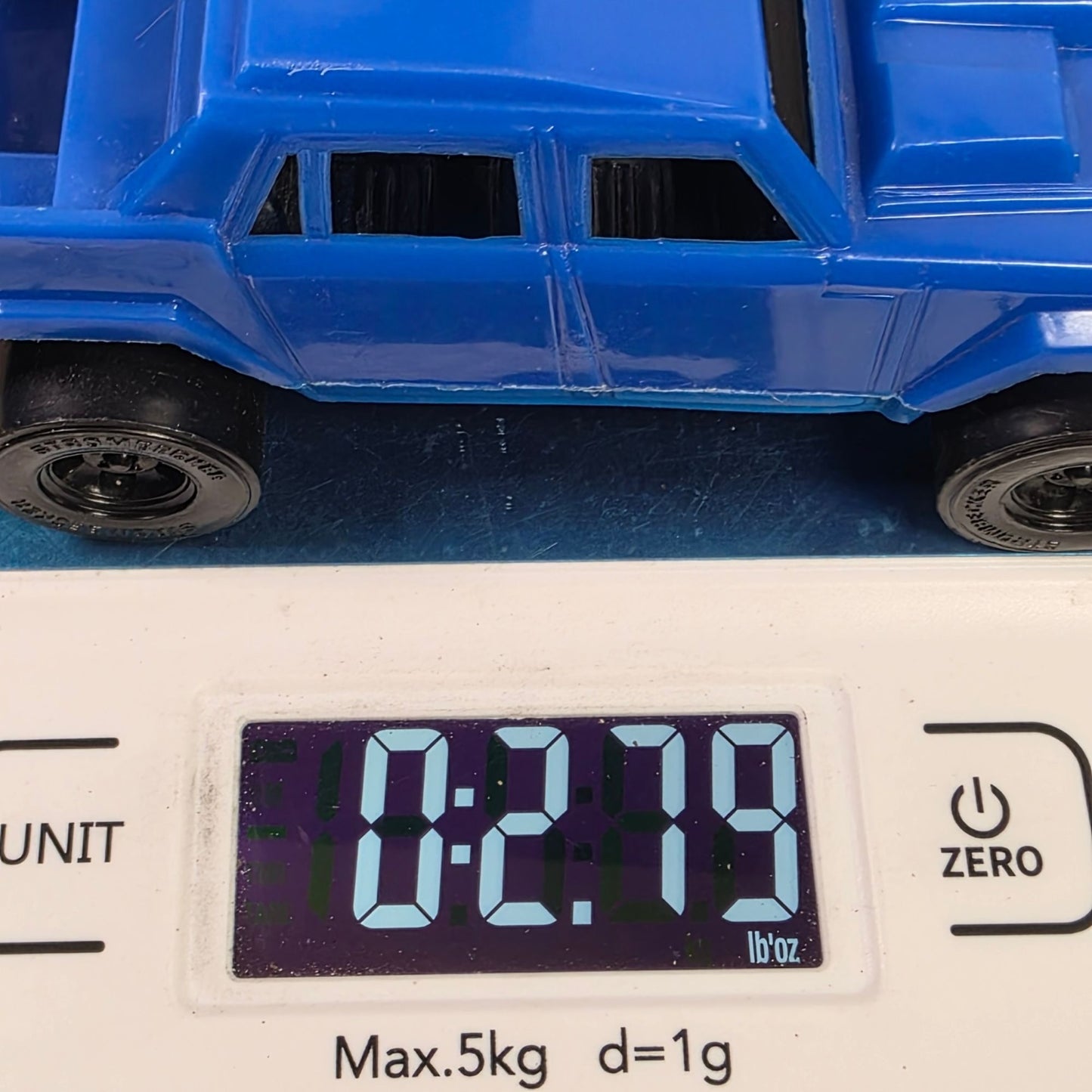 Vintage Plastic Tootsietoy Lambo 002 Toy Truck Blue