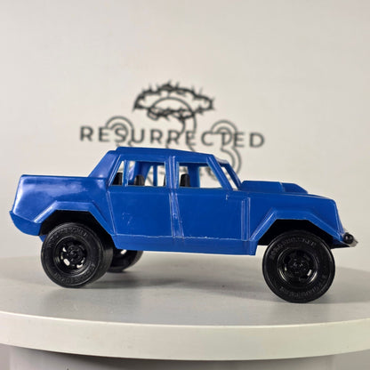 Vintage Plastic Tootsietoy Lambo 002 Toy Truck Blue