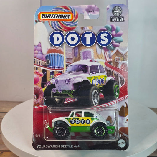 Matchbox HW75 Volkswagen Beetle 4x4 Dots Edition Diecast Toy Car