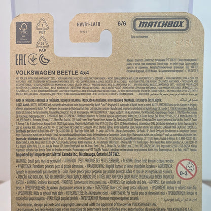 Matchbox HW75 Volkswagen Beetle 4x4 Dots Edition Diecast Toy Car