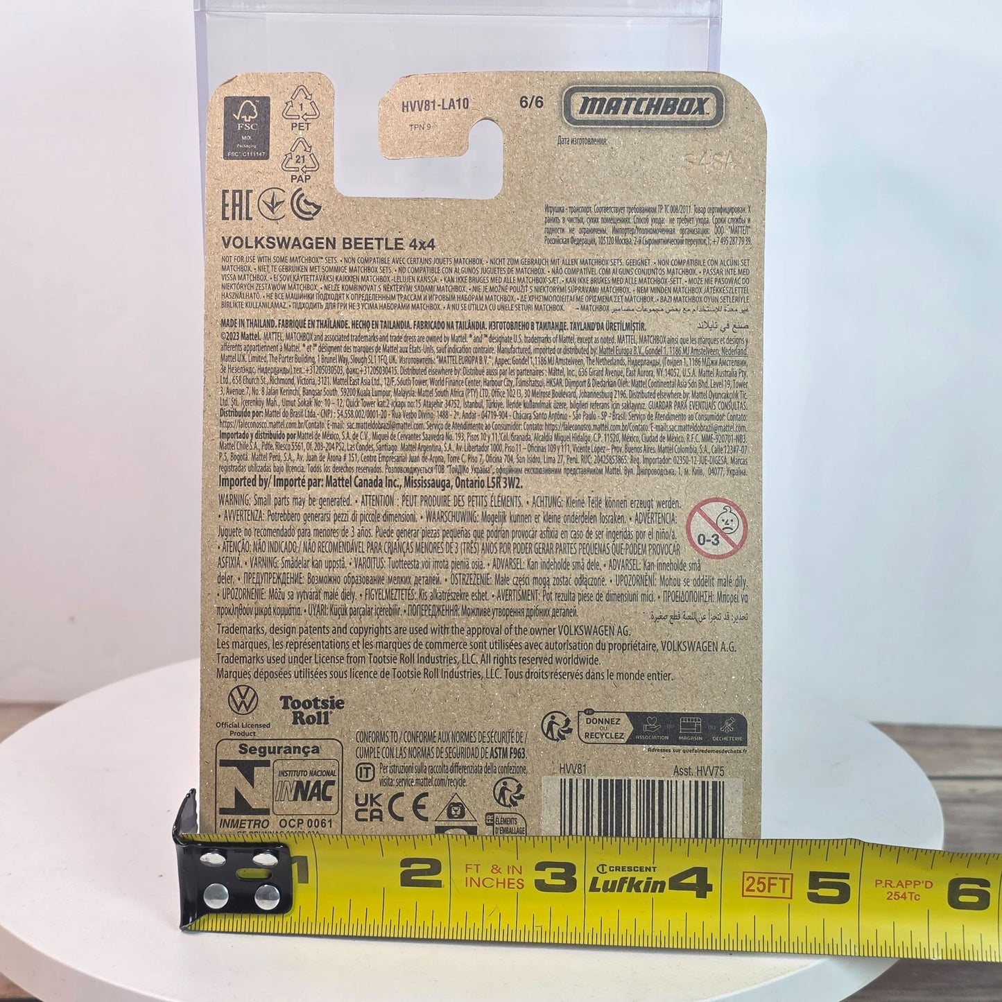 Matchbox HW75 Volkswagen Beetle 4x4 Dots Edition Diecast Toy Car