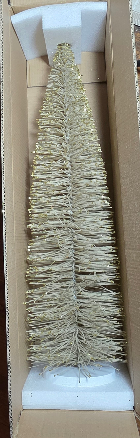 NIB New Wondershop Bottle Brush Tree 36" Gold Holiday Christmas Decor