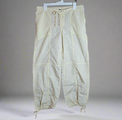 NWT New Women's Wild Fable Light Beige Swoosh Pants 492XP9 Small Tie Bottom