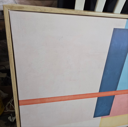 New Set of 2 THRESHOLD Colorful Abstract Color Block Wall Art 24"w x 24"h Canvases