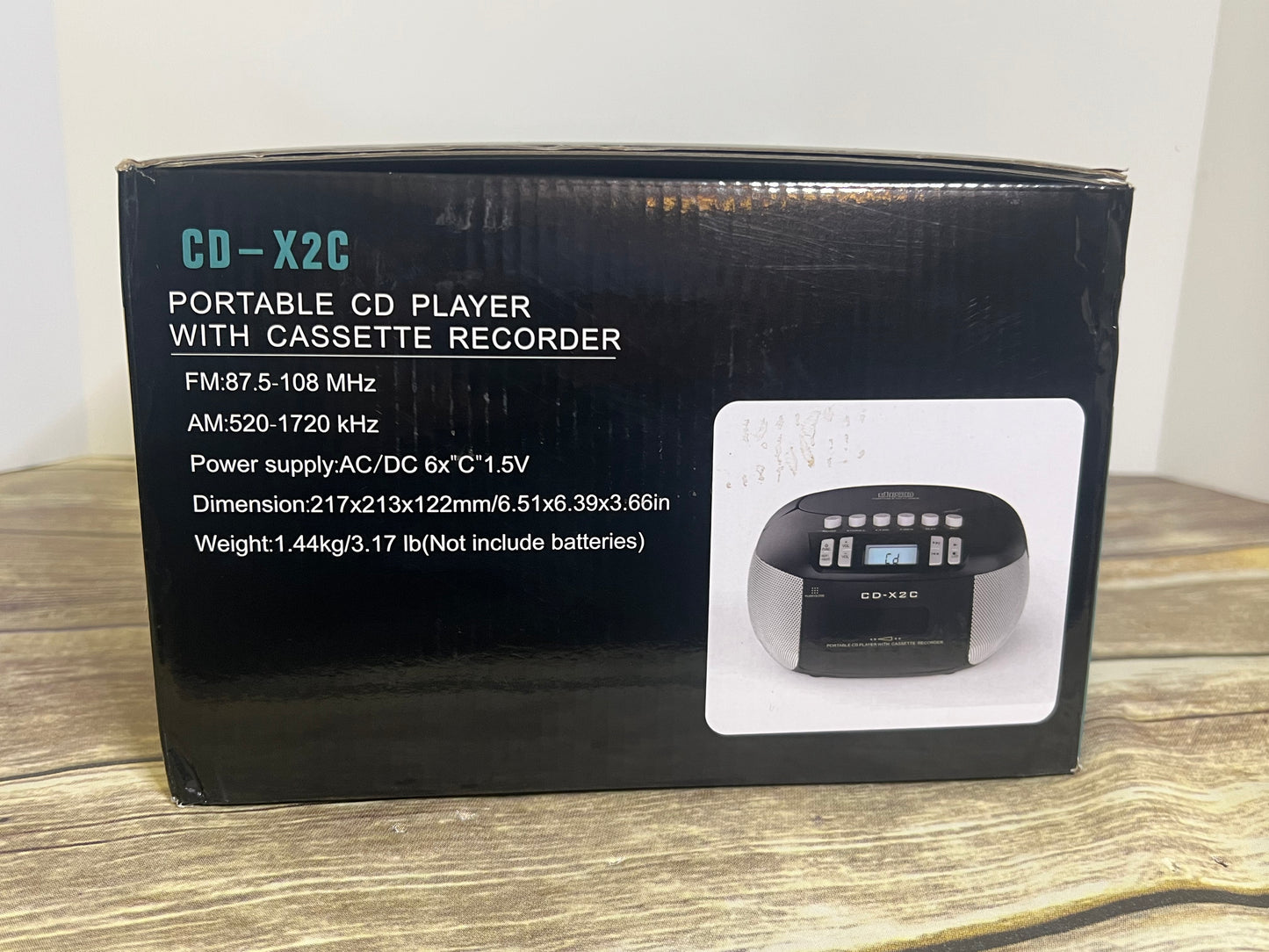 CD-X2C Portable CD Player With Cassette Tape Recorder