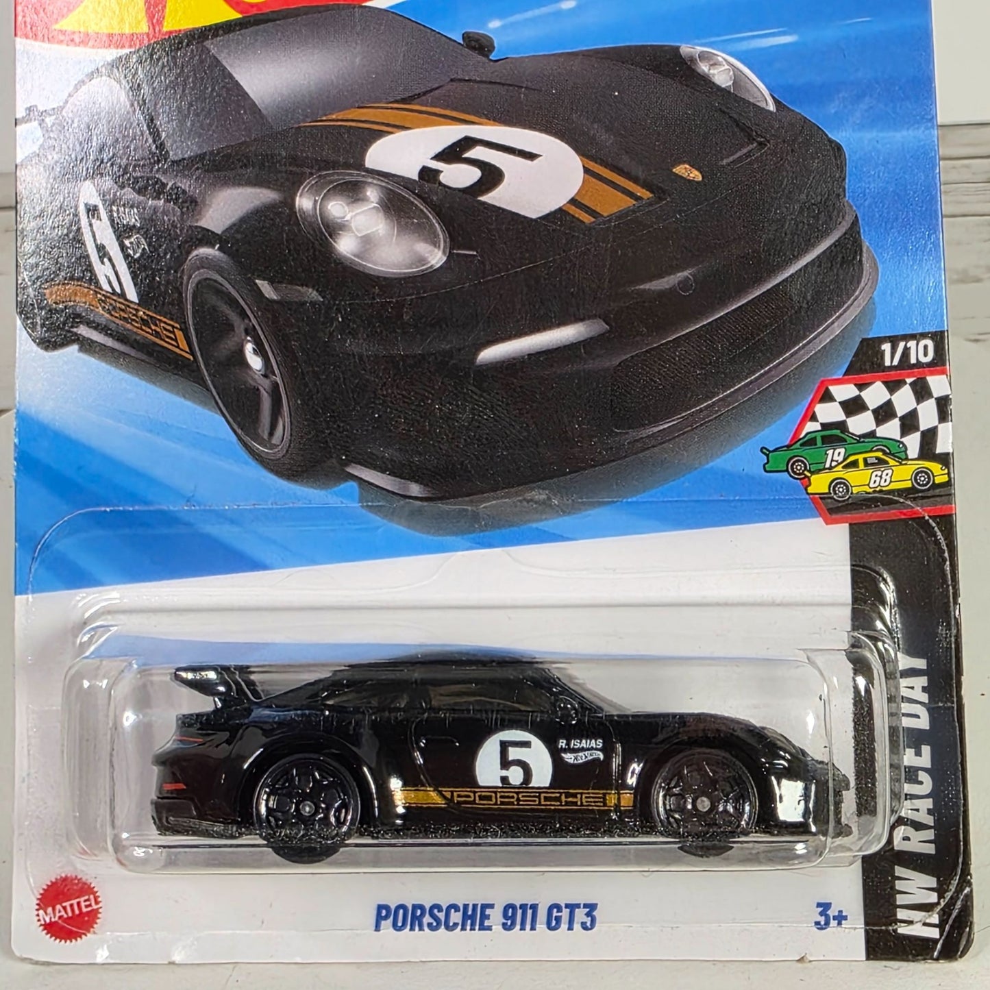 Hot Wheels Porsche 911 GT3 Die-Cast Car 1/10 New Race Day Series Limited Edition 74/250