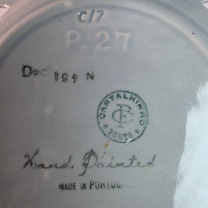 1899 Carvalhinho Porto Hand Painted Reticulated Floral Plate Portugal