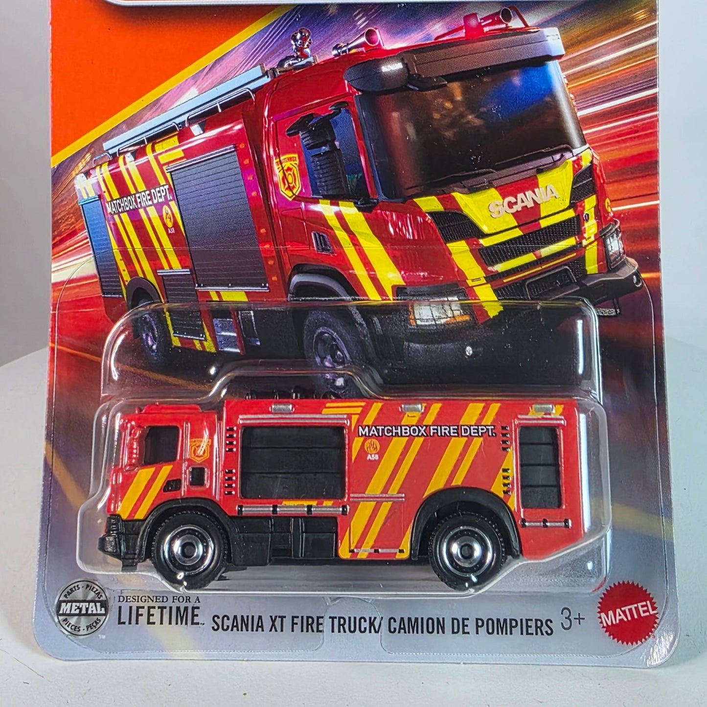 RARE Scania XT Fire Truck Matchbox 2025 #58 M Case Red Diecast NIP