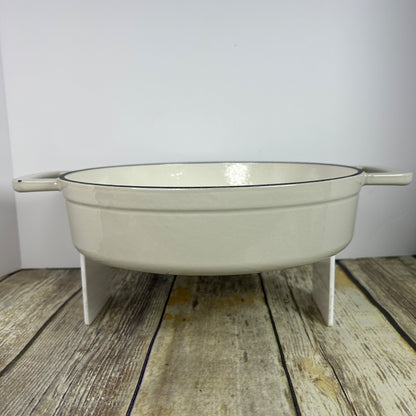 Figment 3.5 Qt Enamel Braiser Cream Cast Iron Cookware Without Lid