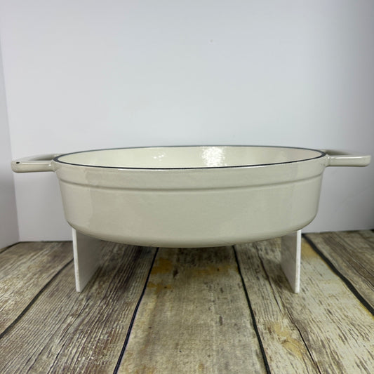 Figment 3.5 Qt Enamel Braiser Cream Cast Iron Cookware Without Lid