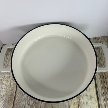 Figment 3.5 Qt Enamel Braiser Cream Cast Iron Cookware Without Lid