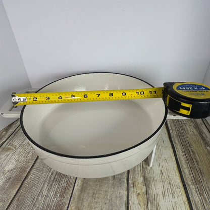 Figment 3.5 Qt Enamel Braiser Cream Cast Iron Cookware Without Lid