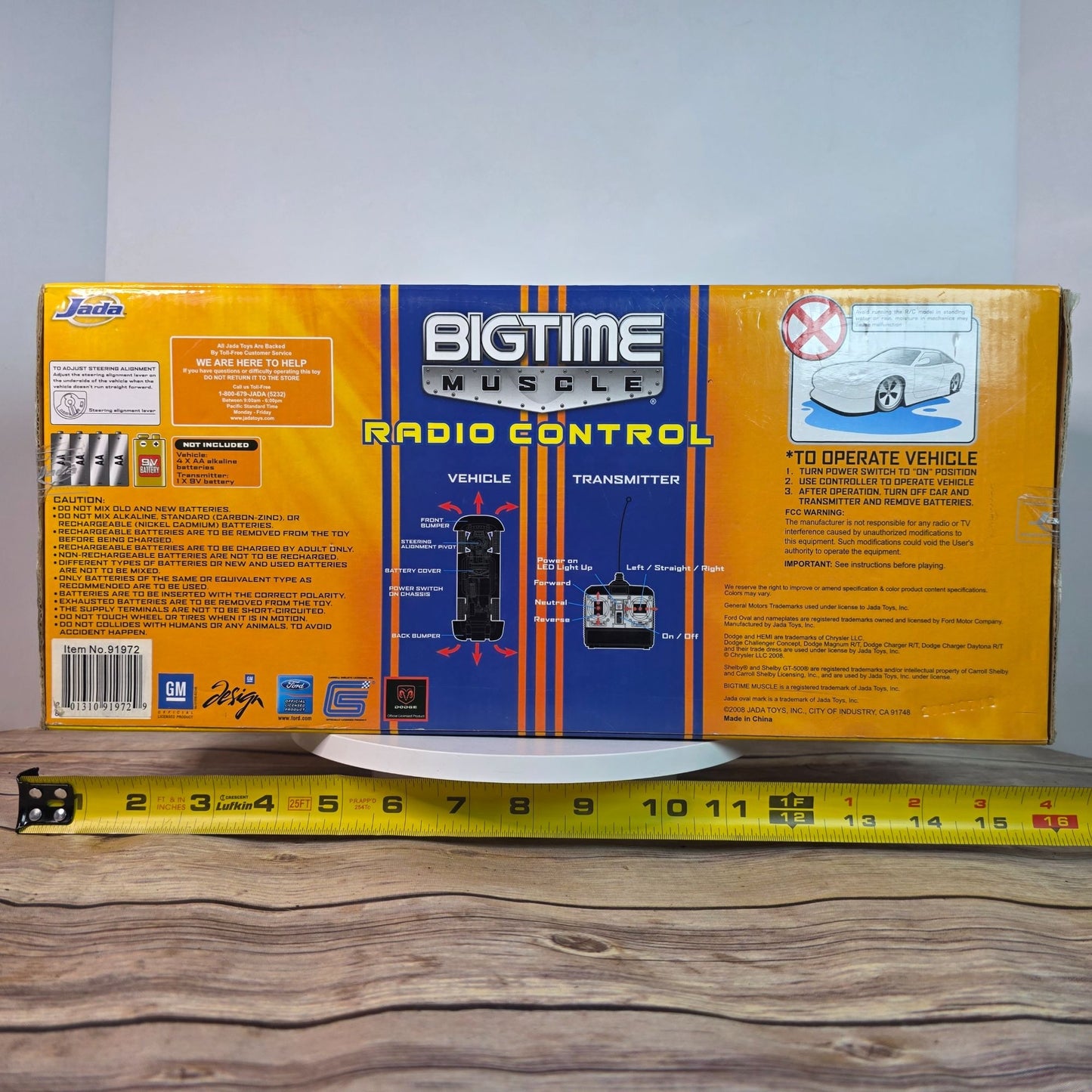 2006 Chevy Camaro Concept Radio Control Car 1:24 Scale Jada Toys Bigtime Muscle Yellow