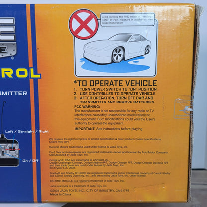 2006 Chevy Camaro Concept Radio Control Car 1:24 Scale Jada Toys Bigtime Muscle Yellow