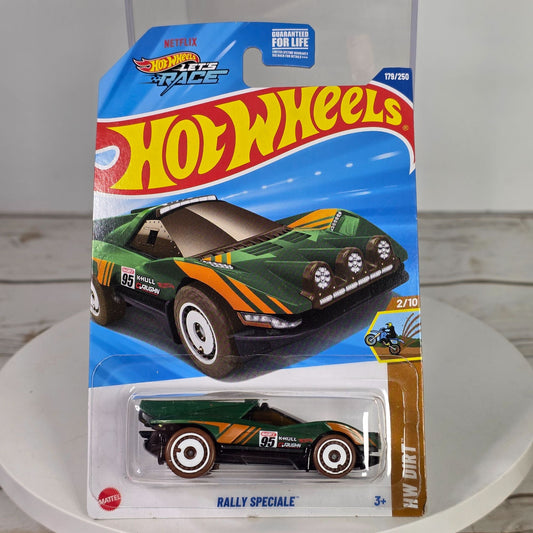 Hot Wheels Rally Speciale Dollar General Exclusive Die-Cast Toy Car 179/250 Green & Orange Collectible