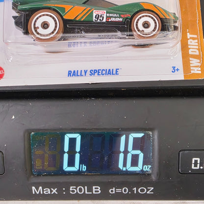Hot Wheels Rally Speciale Dollar General Exclusive Die-Cast Toy Car 179/250 Green & Orange Collectible