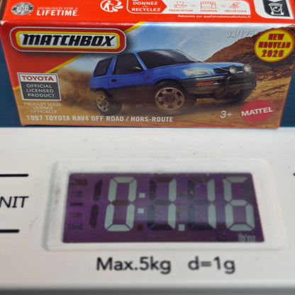 Matchbox 2026 1997 Toyota RAV4 Off Road Blue 33/125 PowerGrab NIB Licensed