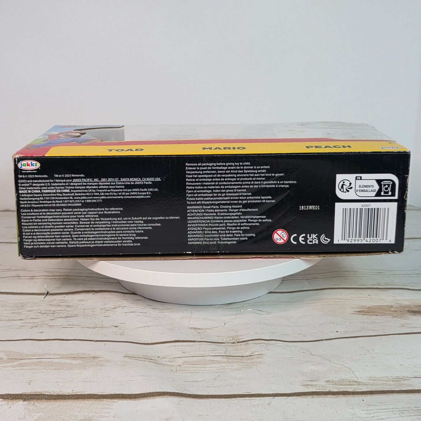 Super Mario Bros. Action Figures Set Mario Peach & Toad Jakks Pacific Kids Collectible Toy Original Packaging Minor Box Damage