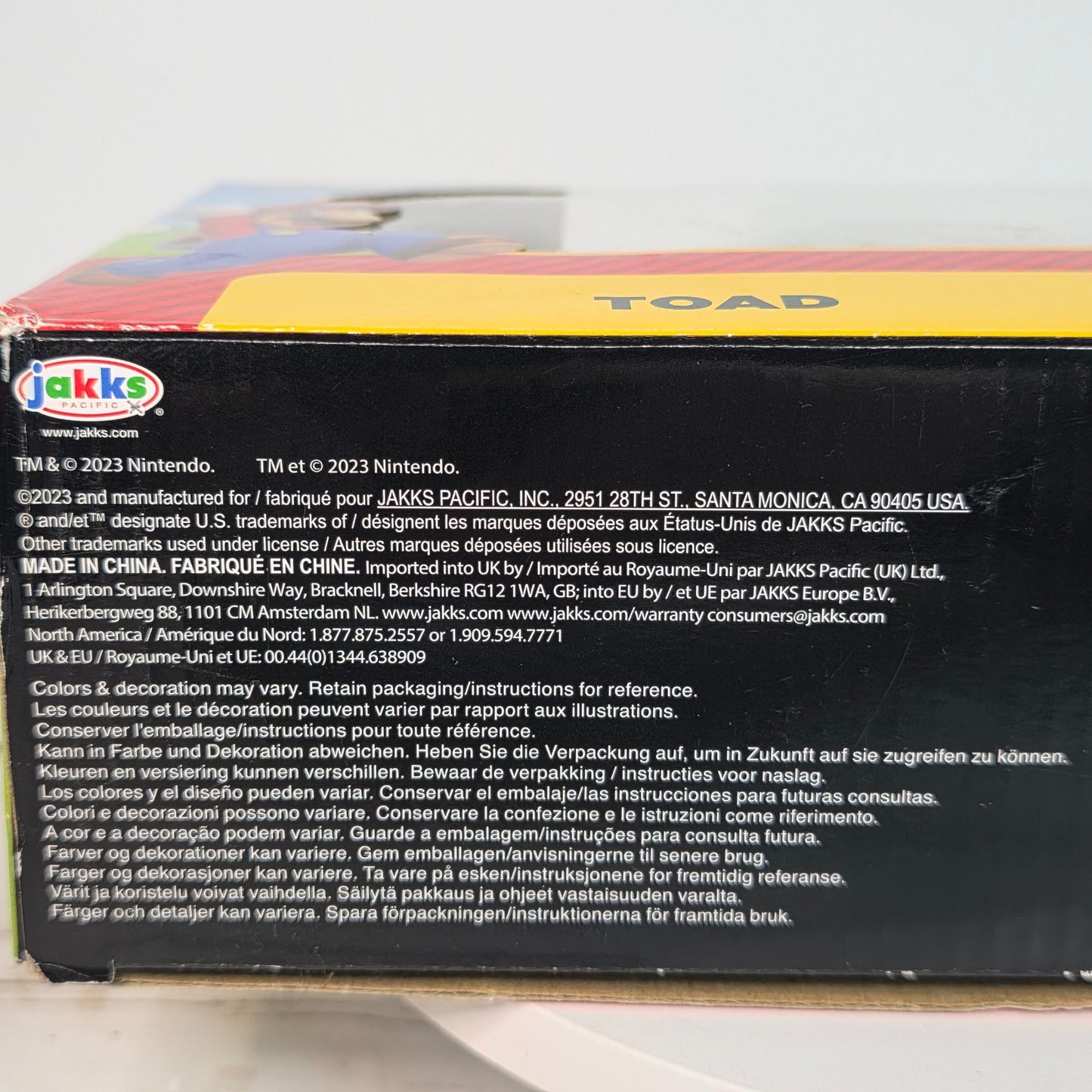 Super Mario Bros. Action Figures Set Mario Peach & Toad Jakks Pacific Kids Collectible Toy Original Packaging Minor Box Damage