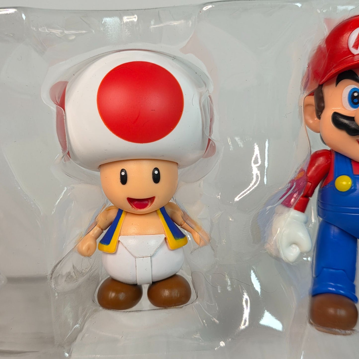 Super Mario Bros. Action Figures Set Mario Peach & Toad Jakks Pacific Kids Collectible Toy Original Packaging Minor Box Damage