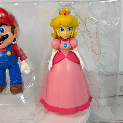 Super Mario Bros. Action Figures Set Mario Peach & Toad Jakks Pacific Kids Collectible Toy Original Packaging Minor Box Damage