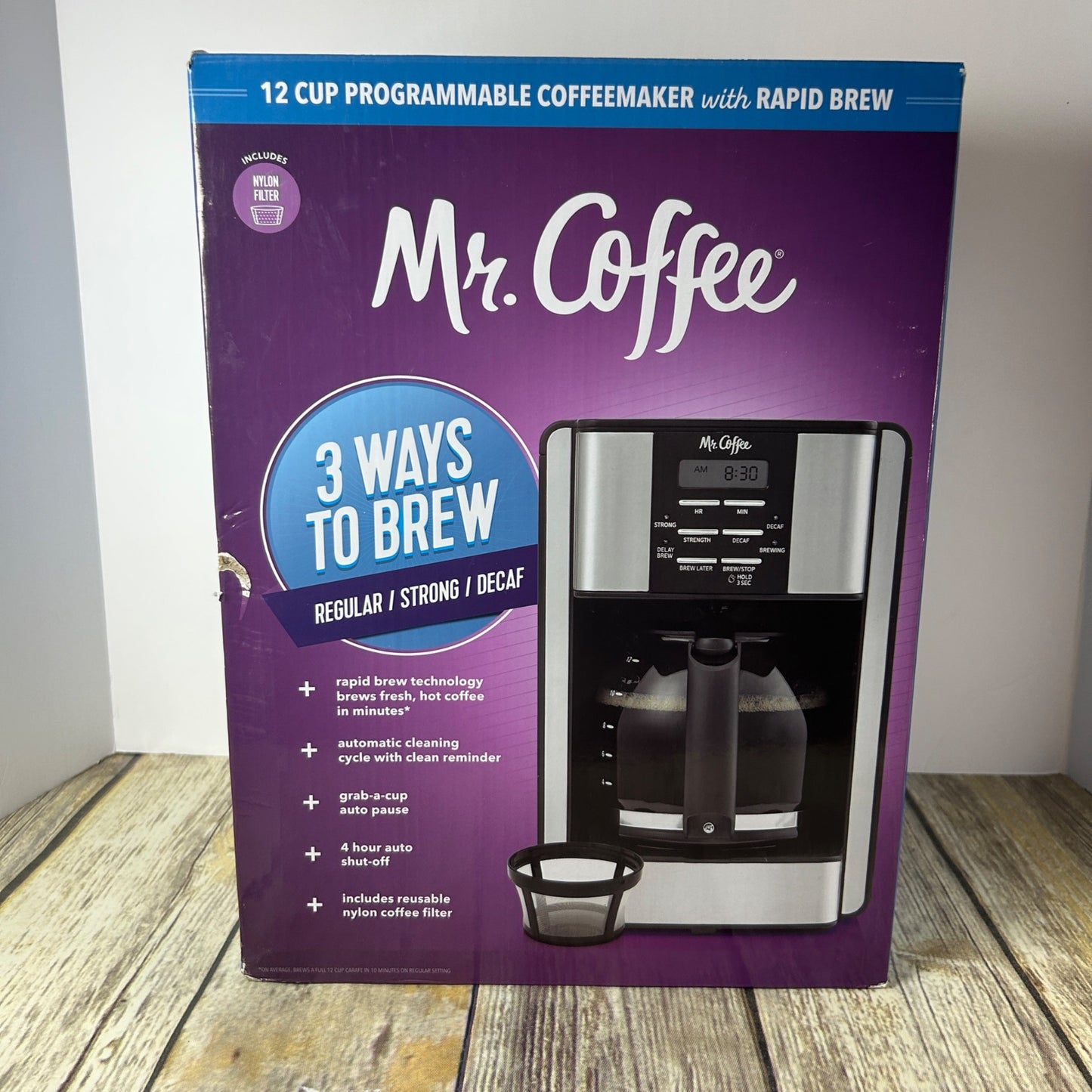 Mr. Coffee Programmable 3-Way Brewing System 12-Cup Drip Coffee Maker