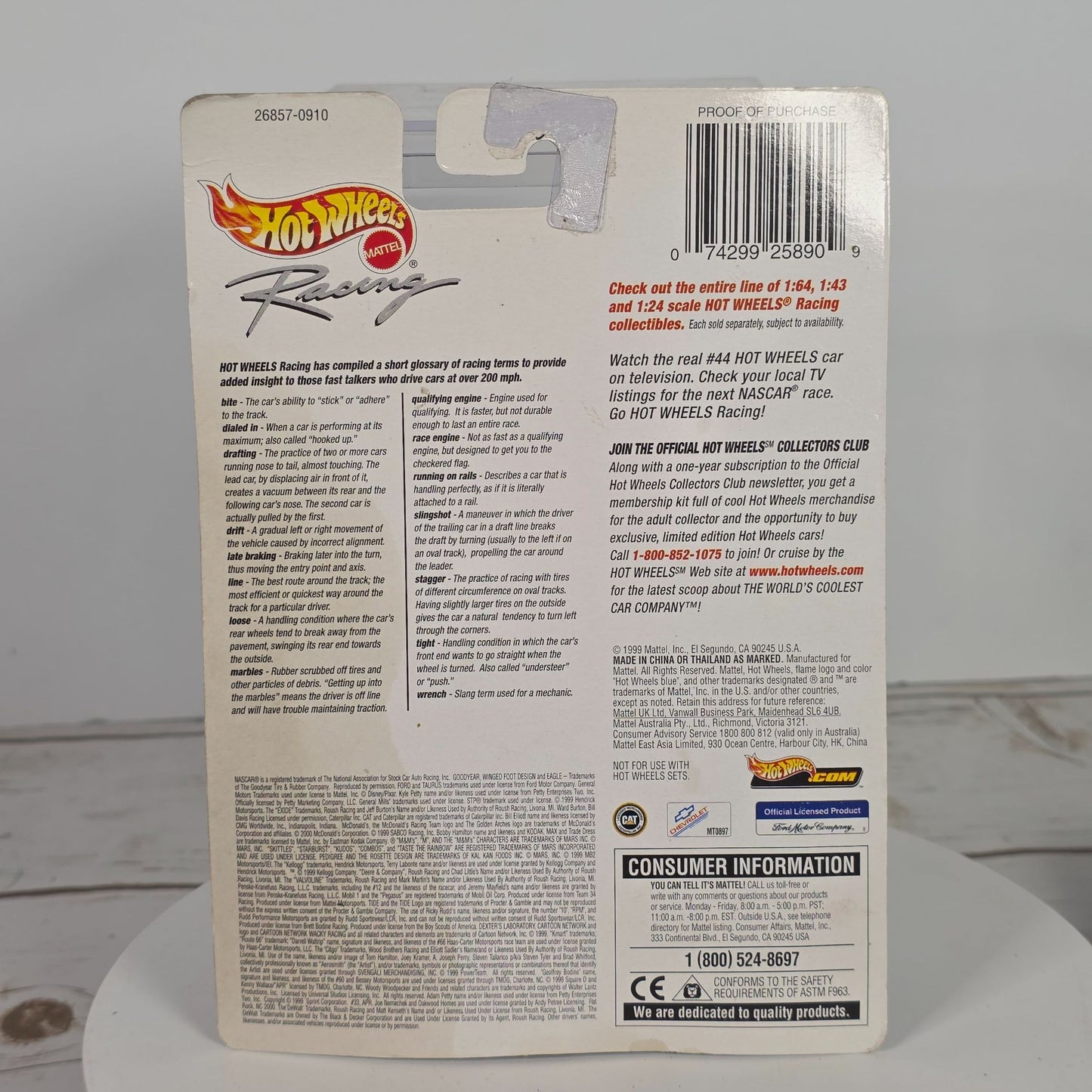 Hot Wheels Mattel Die-Cast NASCAR #22 Race Car Collectible