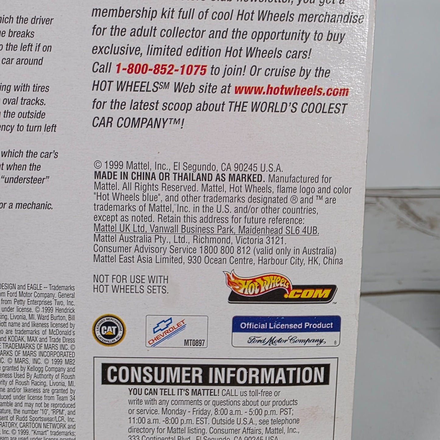 Hot Wheels Mattel Die-Cast NASCAR #22 Race Car Collectible