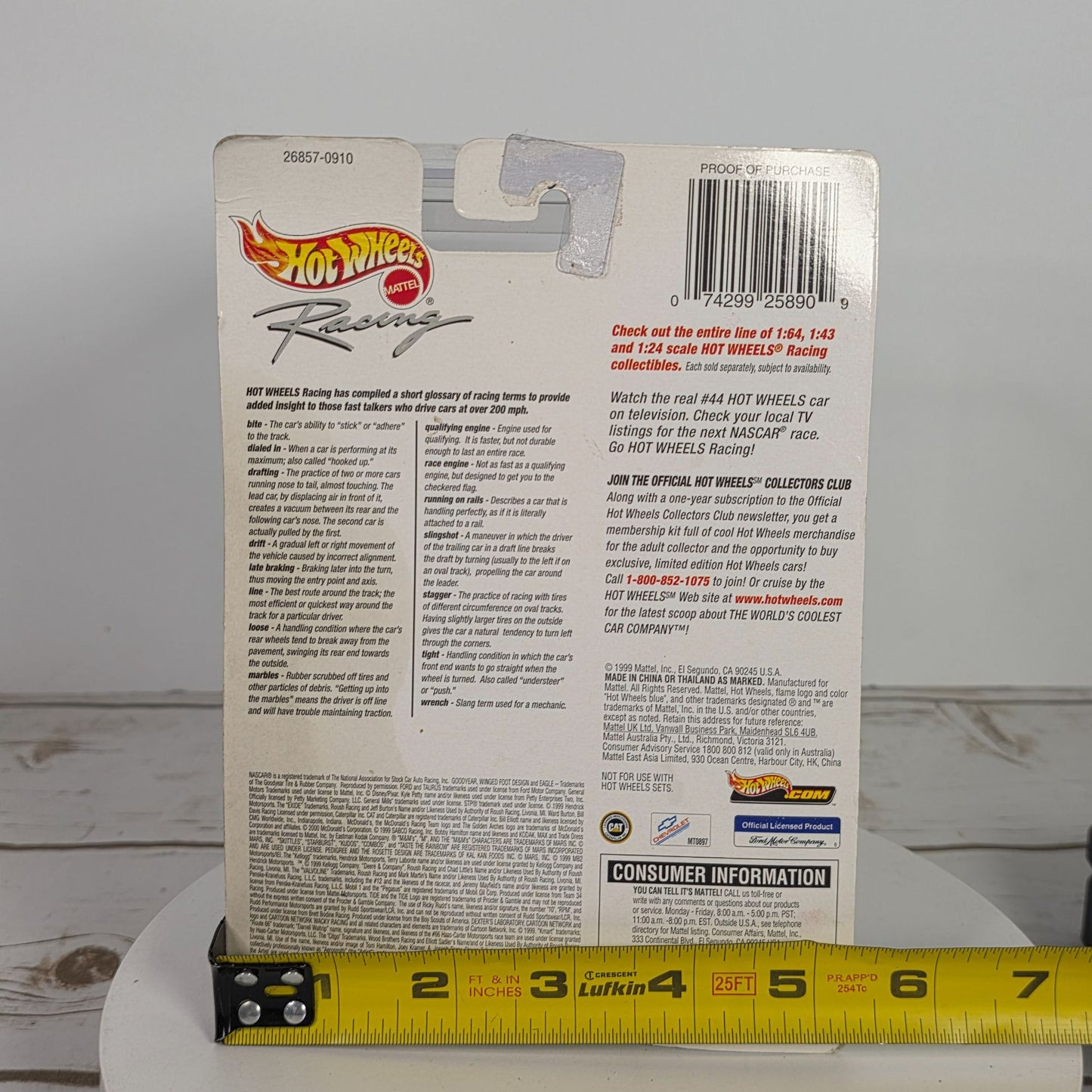 Hot Wheels Mattel Die-Cast NASCAR #22 Race Car Collectible