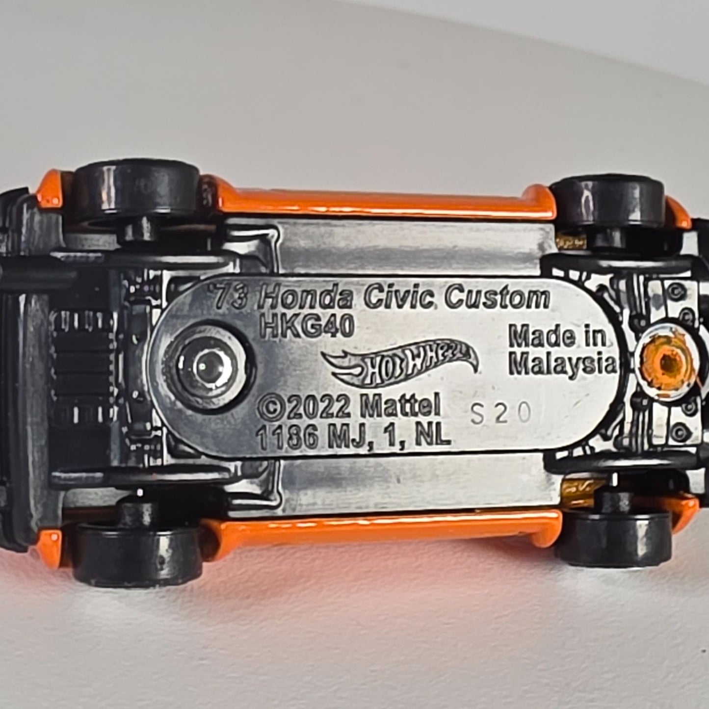 2022 Hot Wheels 73 Honda Civic Custom Die-Cast Model Orange