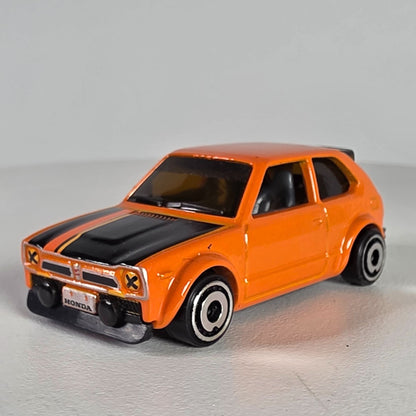 2022 Hot Wheels 73 Honda Civic Custom Die-Cast Model Orange