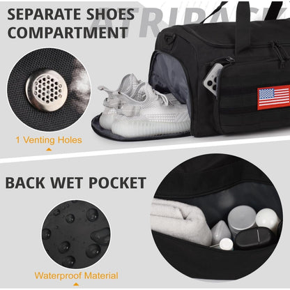 2 In 1 ATRIPACK Multifunctional Travel Duffel & Shoulder Bag With Shoe Compartment & Wet Pocket-NO FLAG!