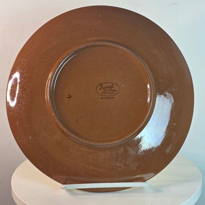 Vintage Stangl Pottery Blueberry Yellow Hand Painted Dinner Plate Trenton NJ