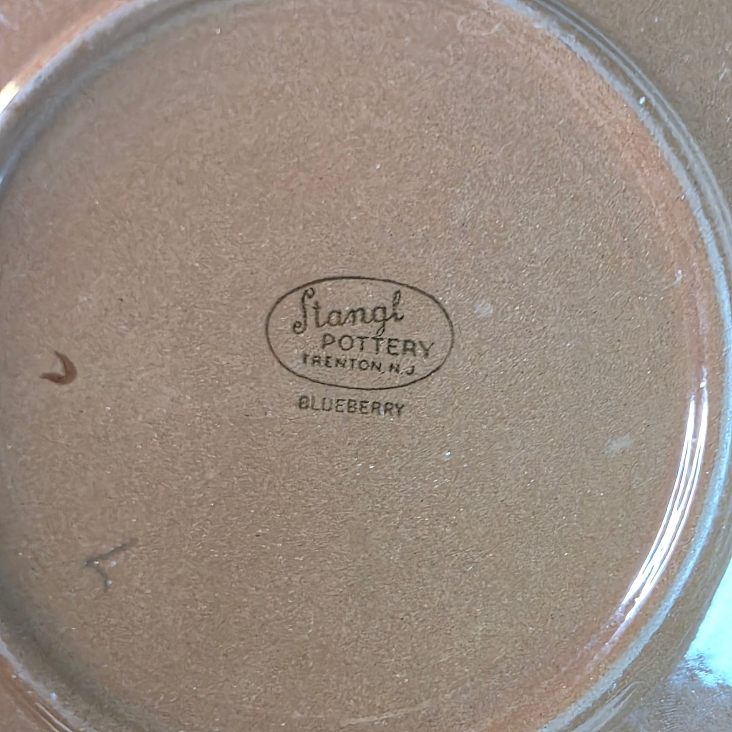 Vintage Stangl Pottery Blueberry Yellow Hand Painted Dinner Plate Trenton NJ