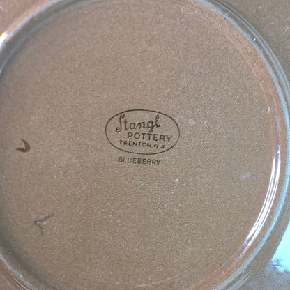 Vintage Stangl Pottery Blueberry Yellow Hand Painted Dinner Plate Trenton NJ