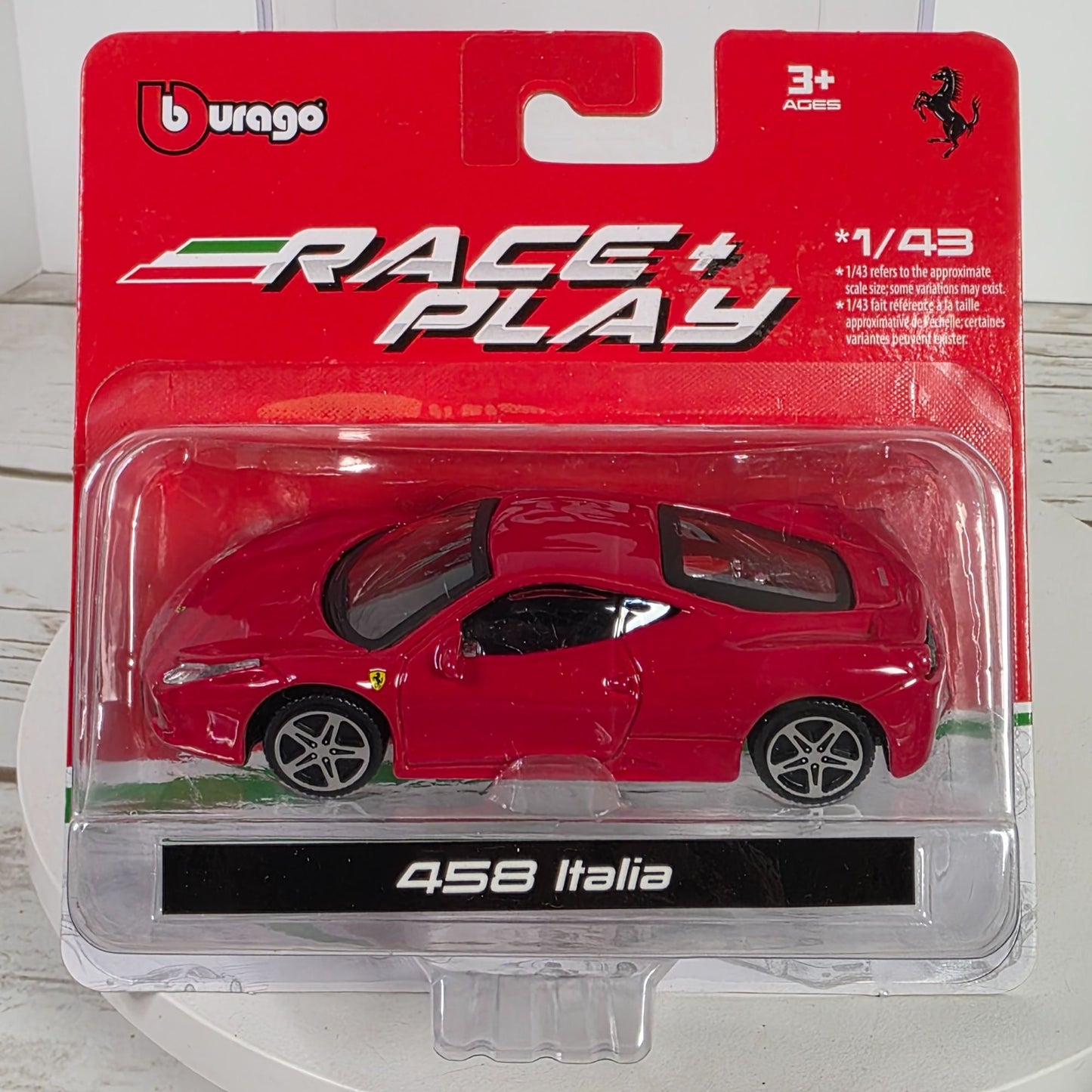 Bburago Race & Play 1/43 Scale Ferrari 458 Italia Diecast Model Car