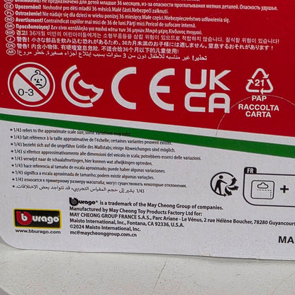 Bburago Race & Play 1/43 Scale Ferrari 458 Italia Diecast Model Car