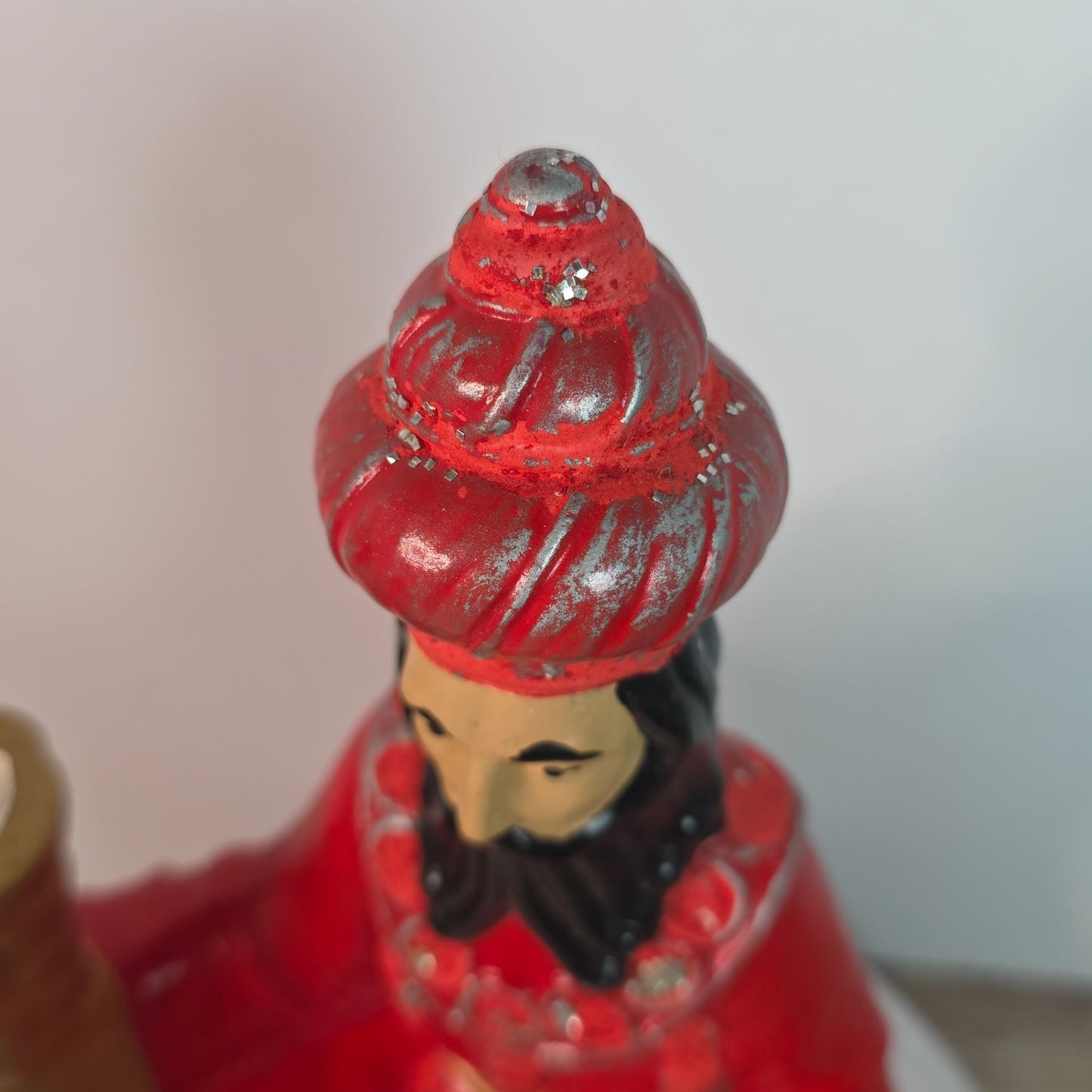 Vintage Zavori Nativity Figurine Candle Holder 1979 Hand-Painted Ceramic