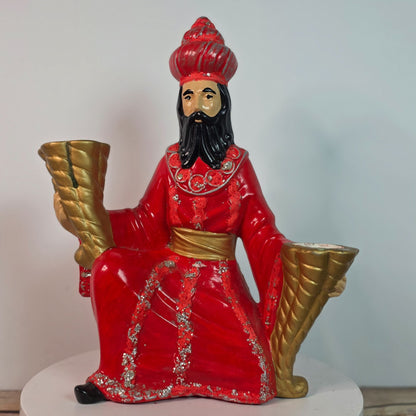 Vintage Zavori Nativity Figurine Candle Holder 1979 Hand-Painted Ceramic