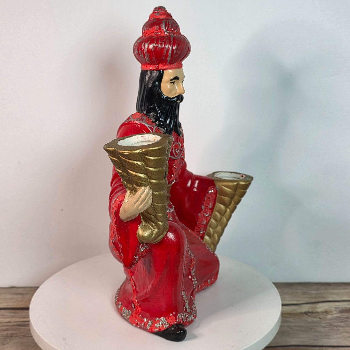 Vintage Zavori Nativity Figurine Candle Holder 1979 Hand-Painted Ceramic