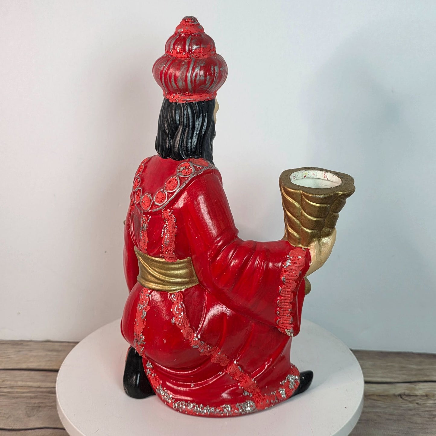 Vintage Zavori Nativity Figurine Candle Holder 1979 Hand-Painted Ceramic