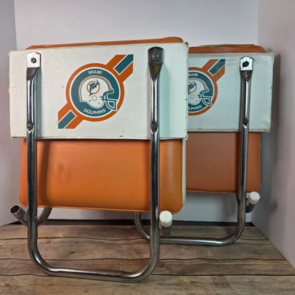 Vtg MIAMI DOLPHINS NFL Stadium Seat Orange Bowl Chair 70s 80s RARE Collector