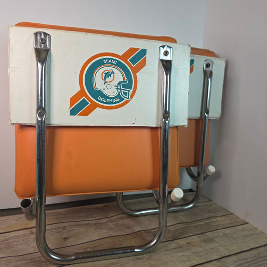Vtg MIAMI DOLPHINS NFL Stadium Seat Orange Bowl Chair 70s 80s RARE Collector