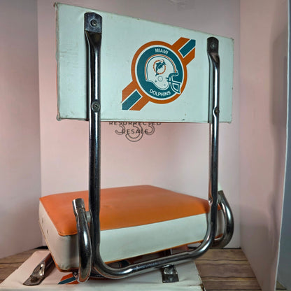 Vtg MIAMI DOLPHINS NFL Stadium Seat Orange Bowl Chair 70s 80s RARE Collector