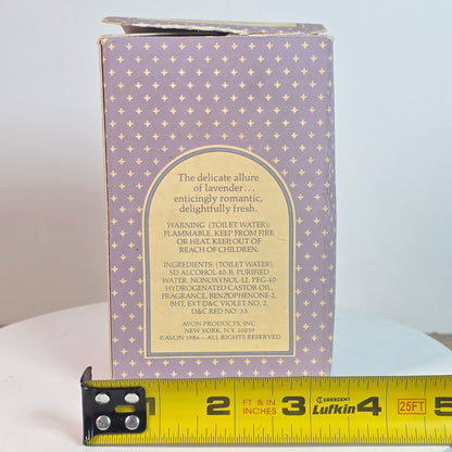 Lavender Floral Toilet Water & Soap Set By Avon  4 FL OZ