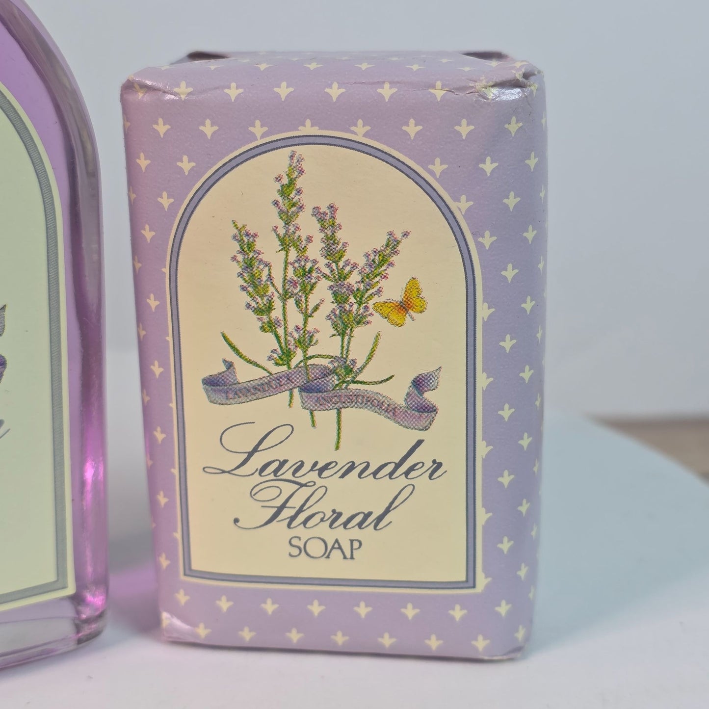 Lavender Floral Toilet Water & Soap Set By Avon  4 FL OZ