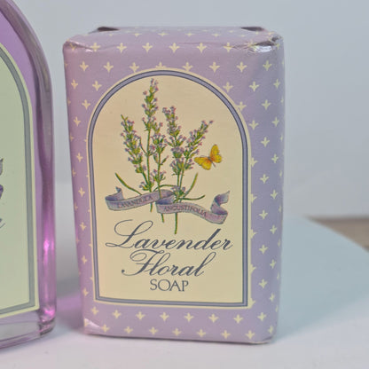 Lavender Floral Toilet Water & Soap Set By Avon  4 FL OZ