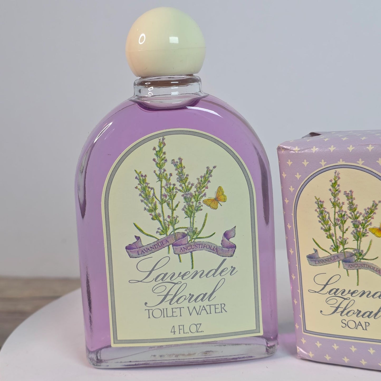Lavender Floral Toilet Water & Soap Set By Avon  4 FL OZ